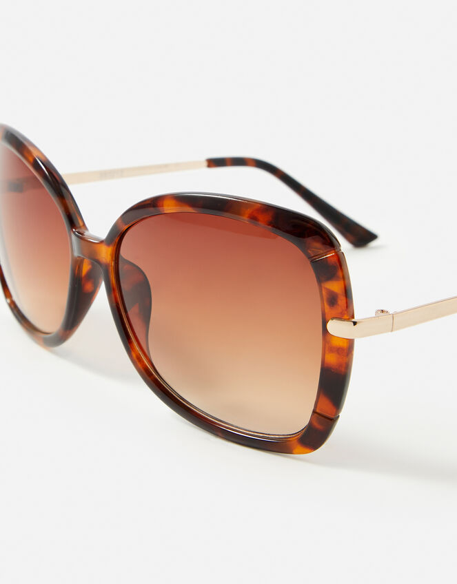 Sophie Metal Detail Square Sunglasses, , large