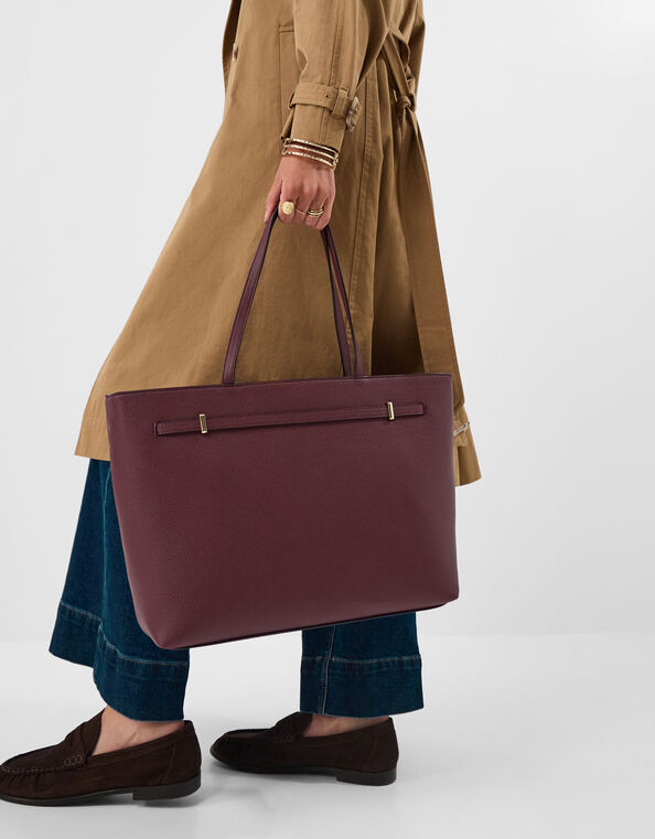 Bianca Laptop Tote Bag, Red (BURGUNDY), large