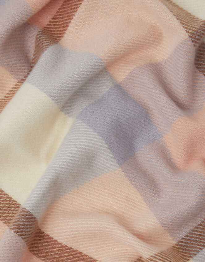 Check Print Blanket Scarf, , large