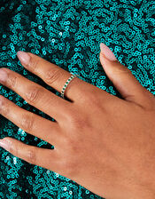 Sterling Silver Stone Ring, Green (GREEN), large
