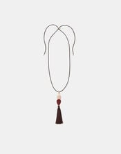 Tassel Pendant Cord Necklace, , large