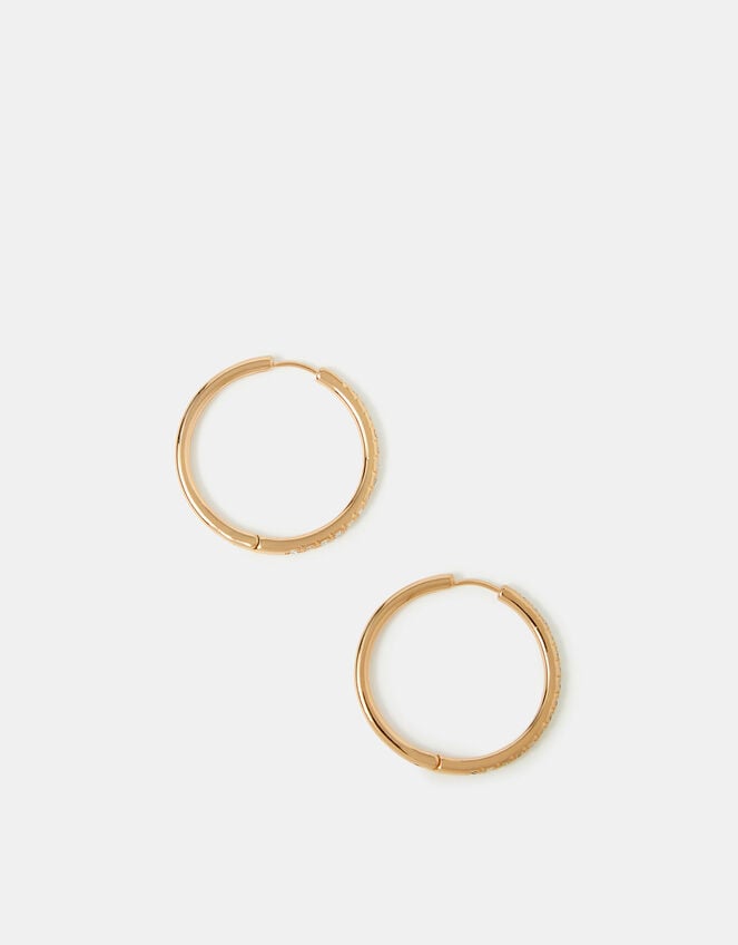 Diamant&eacute; Hoop Earrings, , large