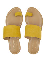 Charlotte Suede Sandals, Yellow (YELLOW), large