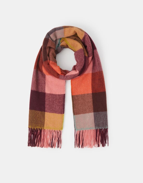 Sadie Check Blanket Scarf, , large