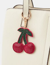 Rhinestone Cherry Bag Charm, , large