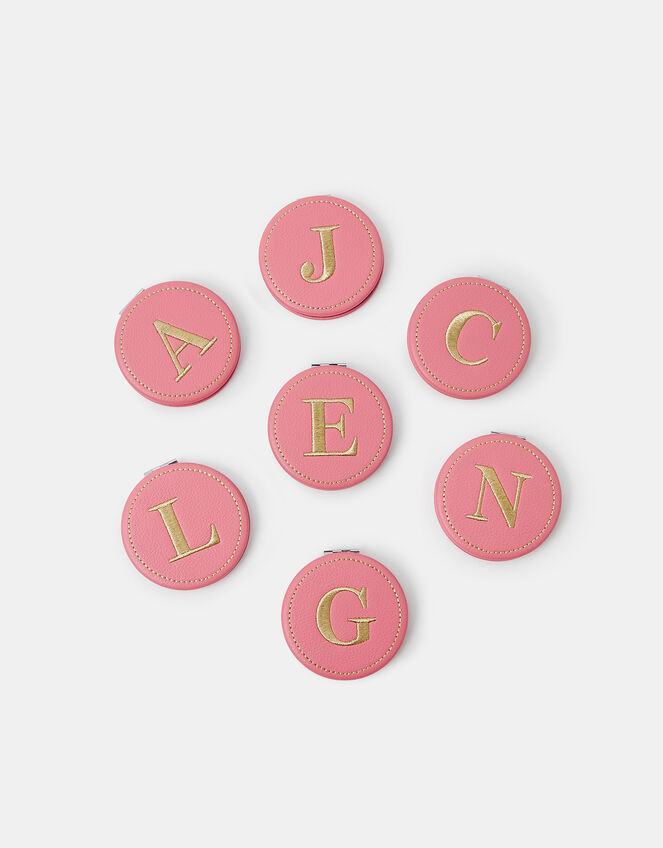 Initial Compact Mirror, Pink (PINK), large