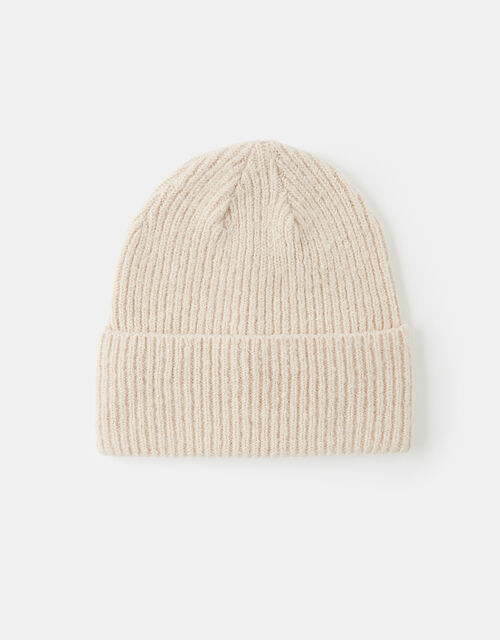 Soho Knit Beanie Hat, Natural (NATURAL), large