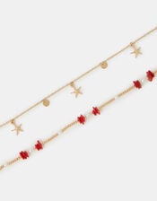 2-Pack Starfish Charm Anklets, , large