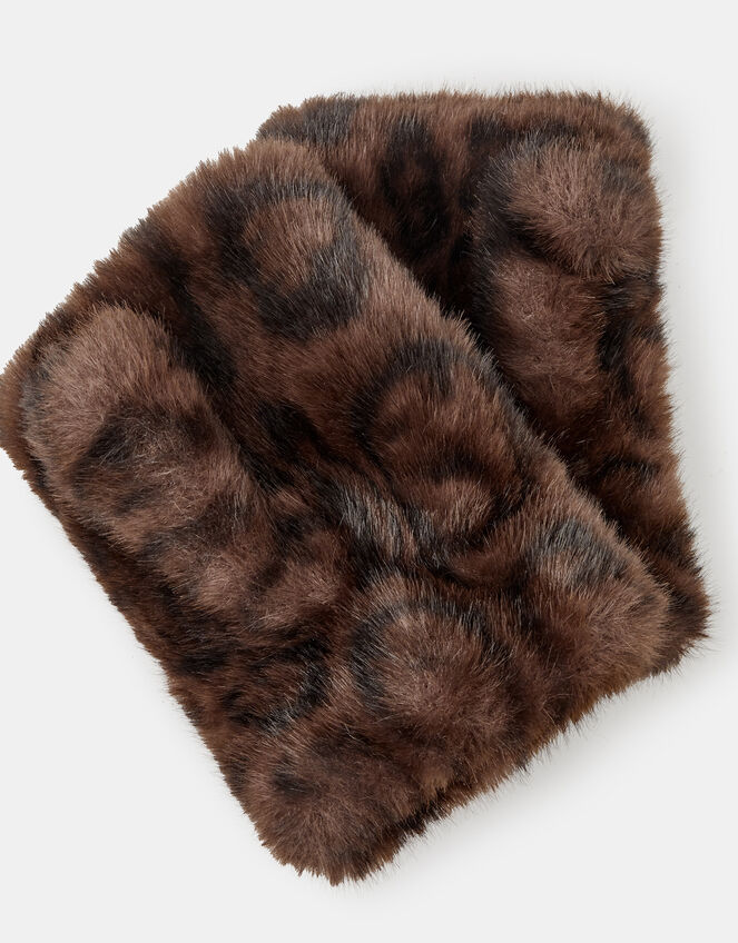 Faux Fur Fingerless Gloves, , large