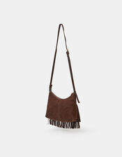 Fringe Suede Crossbody Bag, Brown (CHOCOLATE), large