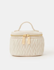 Chevron Quilted Make Up Bag, , large