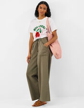 Cherry Slogan T-Shirt, White (WHITE), large