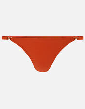 Ring Detail Strappy Bikini Briefs, Orange (RUST), large