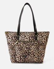 Accessorize London Lakshmi Leopard Foil Print Tote Bag