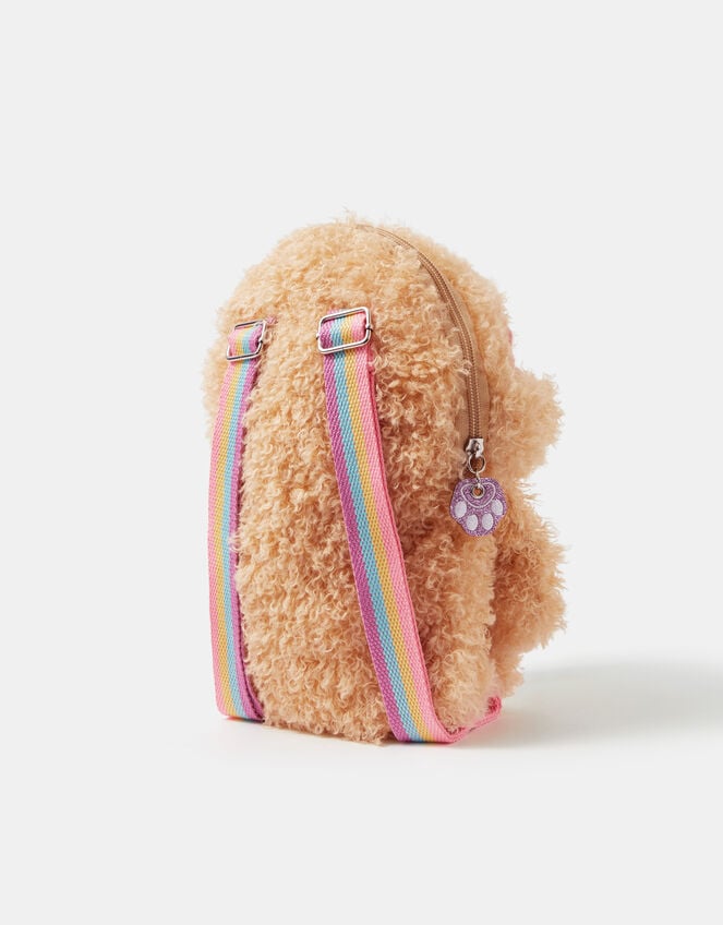 Girls Fluffy Dog Backpack, , large