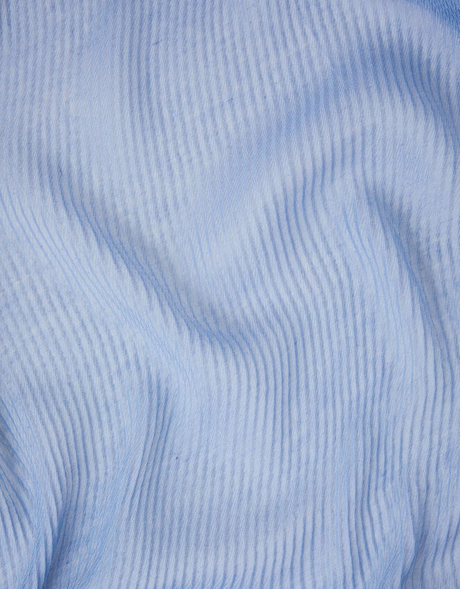 Lightweight Pleat Scarf, Blue (BLUE), large