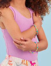 Girls Beaded Charm Bracelets Set of Three, , large