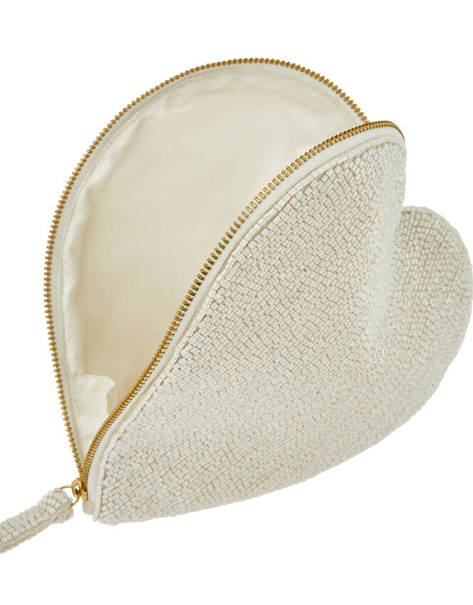 Pearly Bead Heart Bag, , large