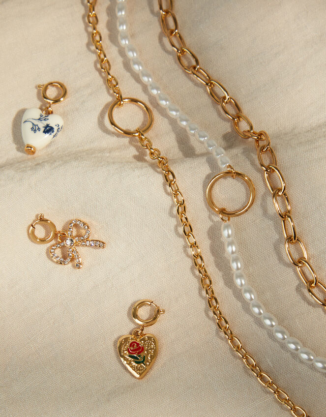 Floral Heart Jewellery Charm, , large