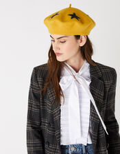 WISH UPON A STAR Beret, Yellow (OCHRE), large