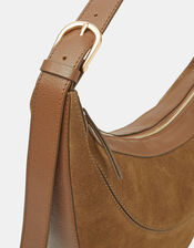 Scoop Suede Shoulder Bag, , large