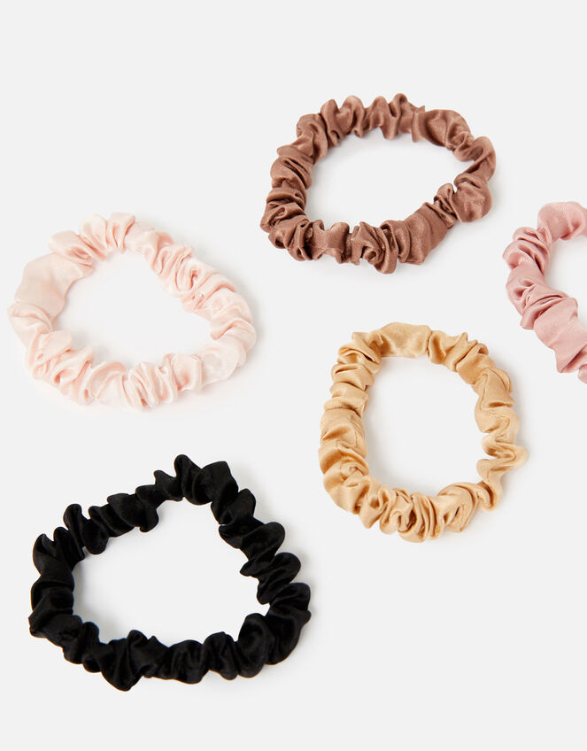 Scrunchies in Pure Silk 5 Pack, , large