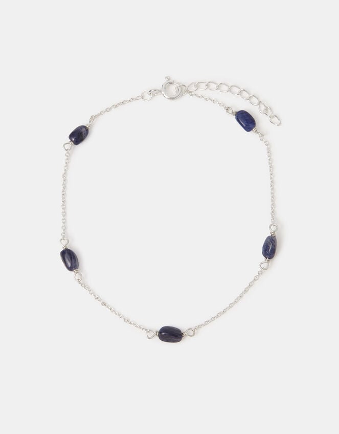 Sterling Silver Agate Station Bracelet, , large