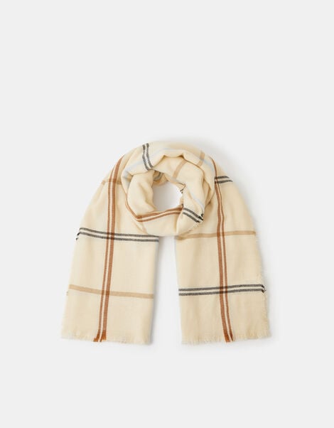 Check Print Blanket Scarf, , large
