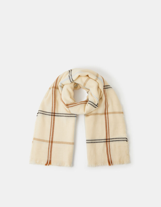Check Print Blanket Scarf, , large