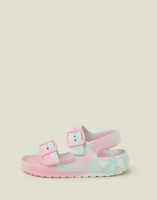 Girls Swirl Buckle Sandals, Pink (PINK), large