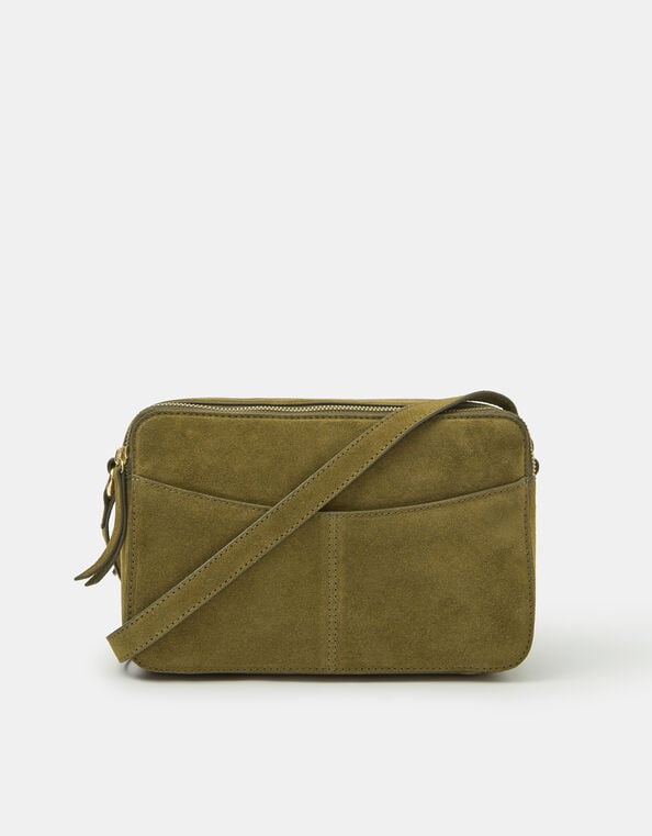Double Zip Suede Camera Bag, , large