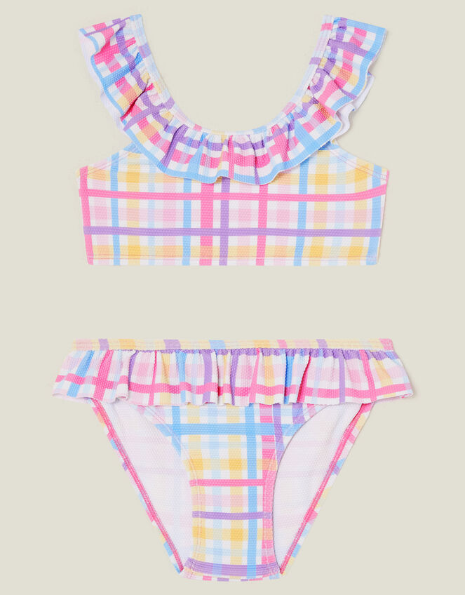 Check Print Bikini Set, Multi (BRIGHTS MULTI), large