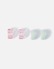 Chunky Resin Hoop Earrings Set of Two, , large