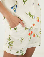 Floral Print Dobby Pyjama Set, Ivory (IVORY), large