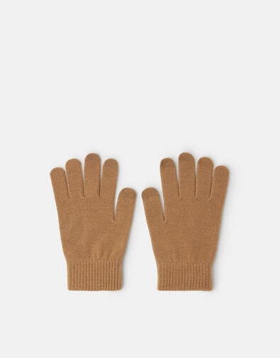 Stretch Touchscreen Gloves, Camel (CAMEL), large