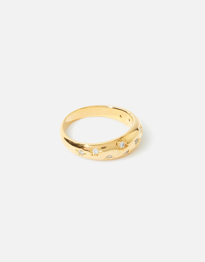 Gold-Plated Chunky Star Ring, Gold (GOLD), large