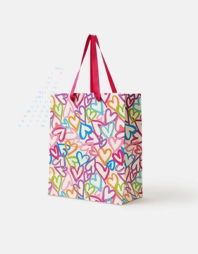 Heart Print Gift Bag, , large