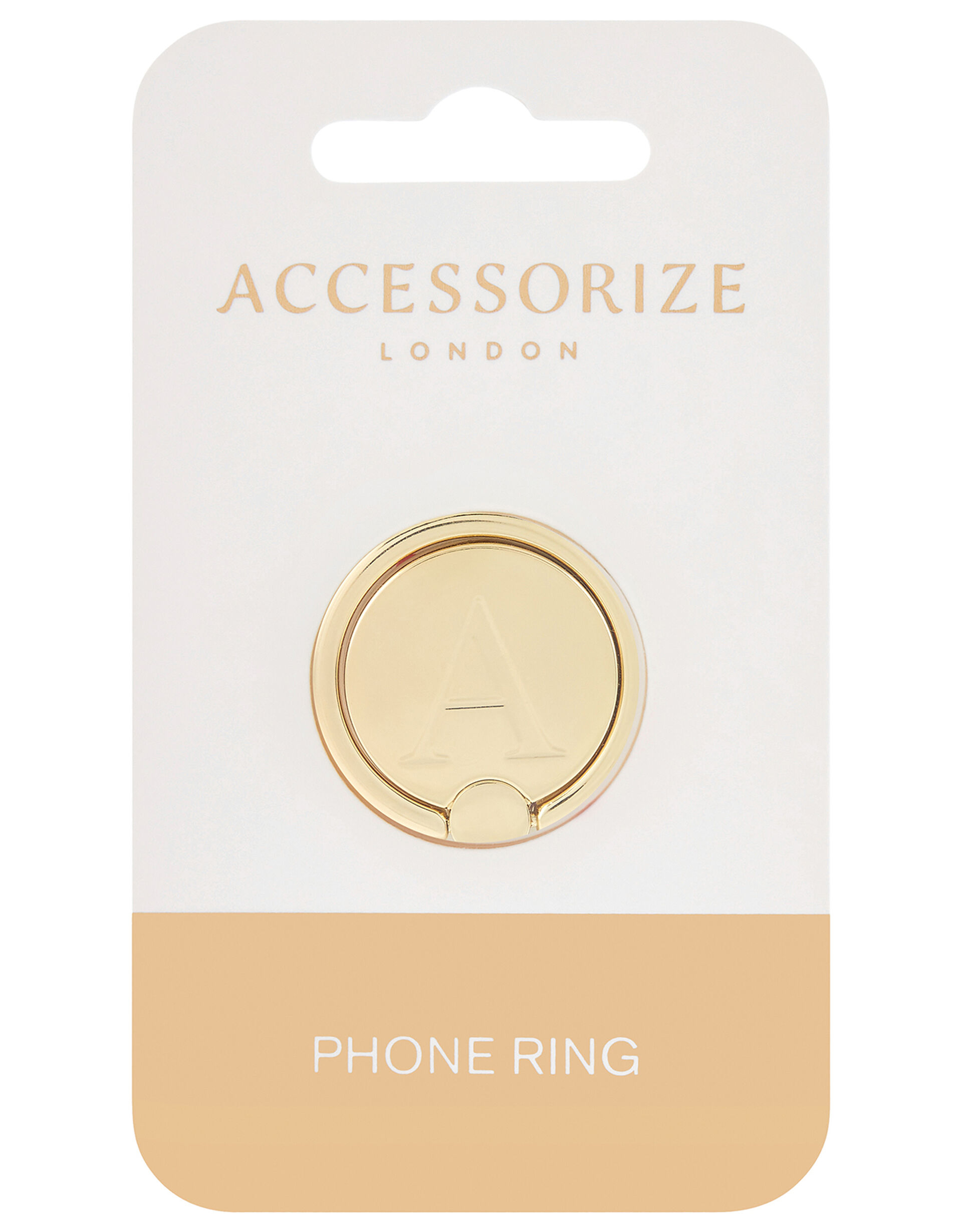 Metallic Initial Phone Ring - A, , large