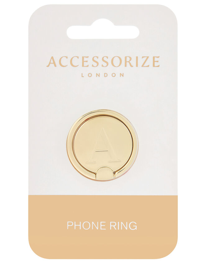 Metallic Initial Phone Ring - A, , large