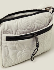 Floral Quilted Camera Bag, Cream (CREAM), large