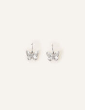 Butterfly Pave Short Drop Earrings, , large