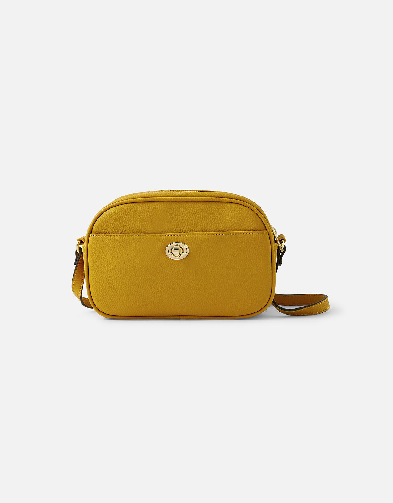 Twist Lock Cross Body Bag Yellow Sale Accessorize ROI
