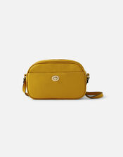 Twist Lock Cross-Body Bag, Yellow (OCHRE), large
