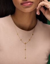 Stainless Steel Clover Lariat Necklace, , large