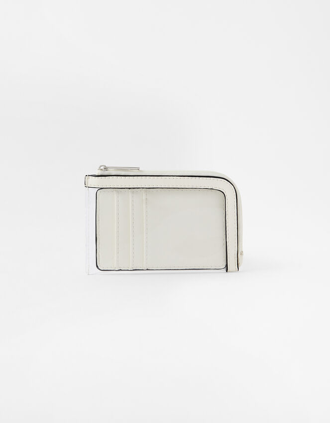 Clear Card Holder, White (WHITE), large