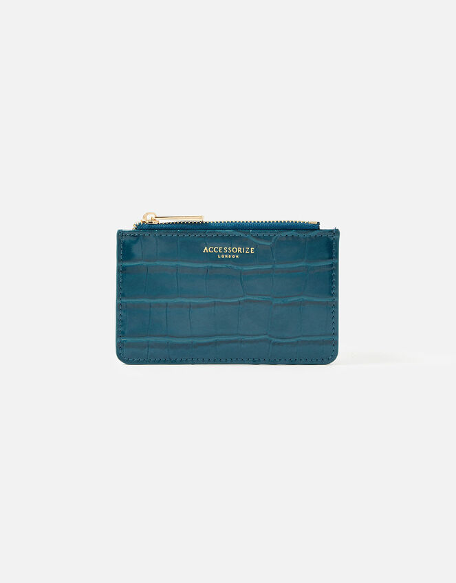 Croc Card Holder, Blue (BLUE), large