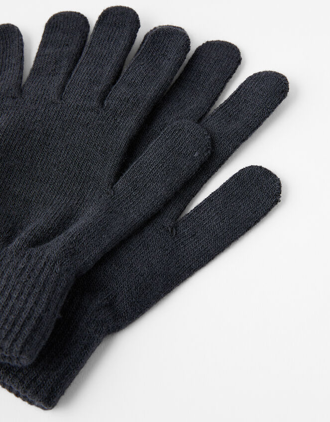 Copper Antibacterial Touchscreen Gloves, Grey (CHARCOAL), large
