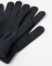 Copper Antibacterial Touchscreen Gloves, Grey (CHARCOAL), large