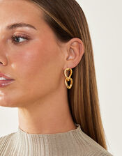 14ct Gold-Plated Chain Drop Earrings, , large