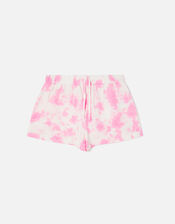 Girls Tie Dye Jogger Shorts, Pink (PINK), large